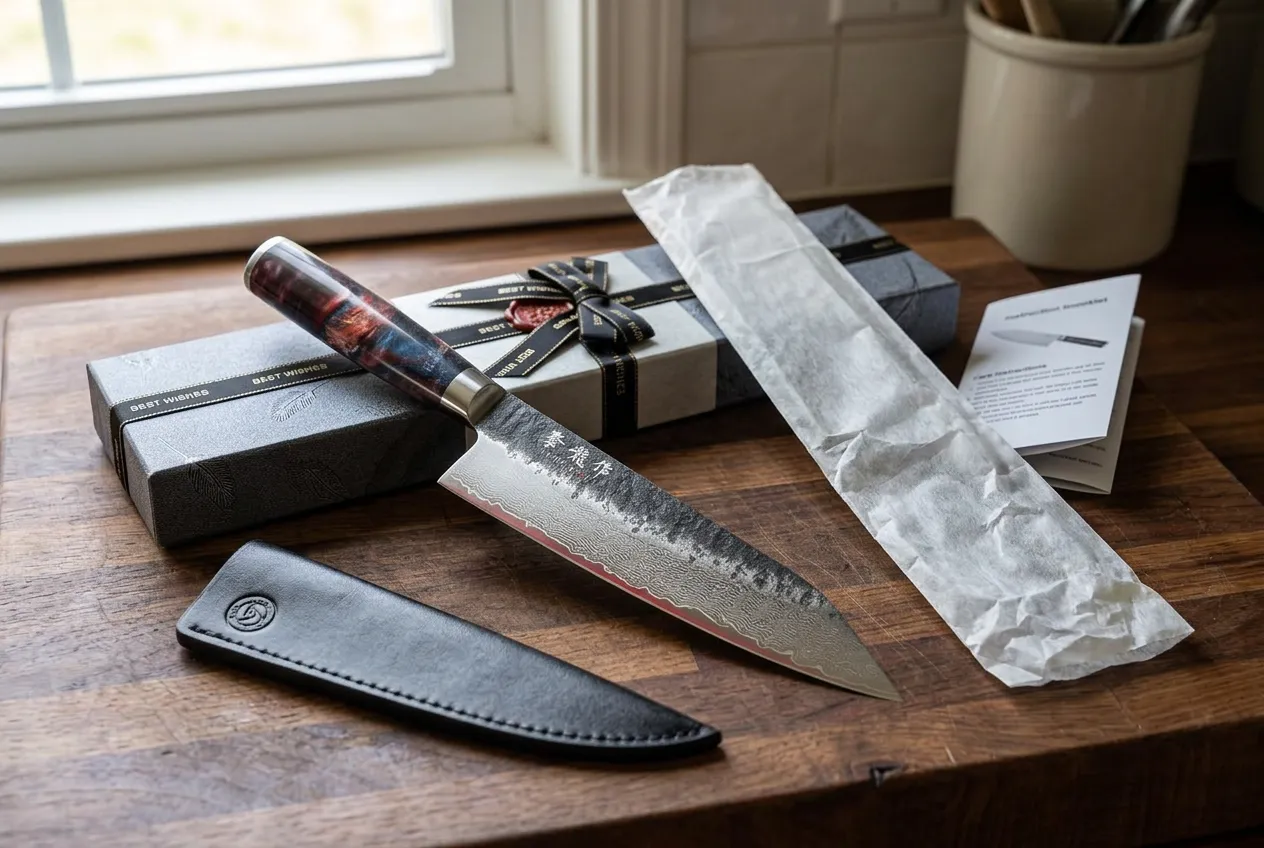 Chef searing steak in stainless steel pan